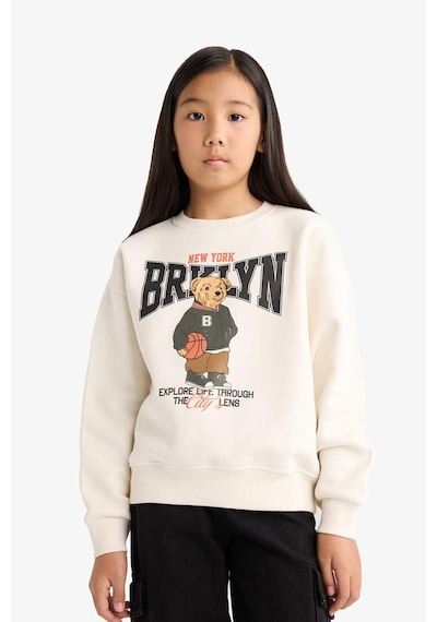 Defacto Kız Çocuk Relax Fit Bisiklet Yaka Baskılı İçi Yumuşak Tüylü Sweatshirt E6780a825wner105 Ekru Defacto Kız Çocuk Relax Fit Bisiklet Yaka Baskılı İçi Yumuşak Tüylü Sweatshirt E6780a825wner105 Ekru