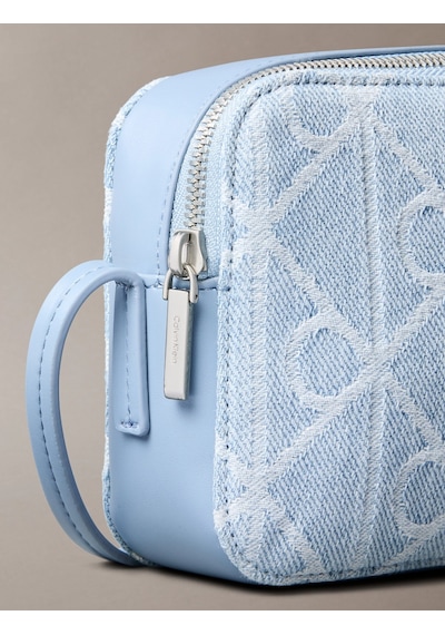 Calvin Klein Amblemli Tamamı Baskılı Denim Kamera Kadın Mavi Çapraz Çanta Lv04f3430g-ybz