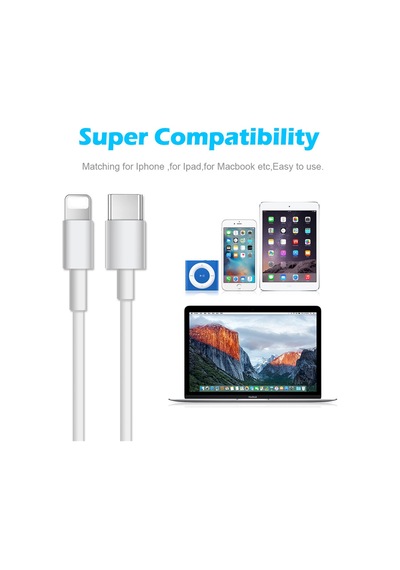 Apple Uyumlu iPhone Type-C Lightning Şarj Ve Data Kablosu