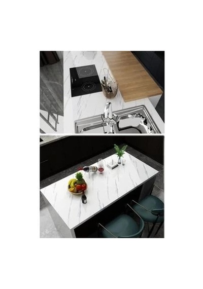 Beyaz Mermer Desenli Yapışkanlı Tezgah Folyosu 3 Mt. X 60 Cm Diğer
