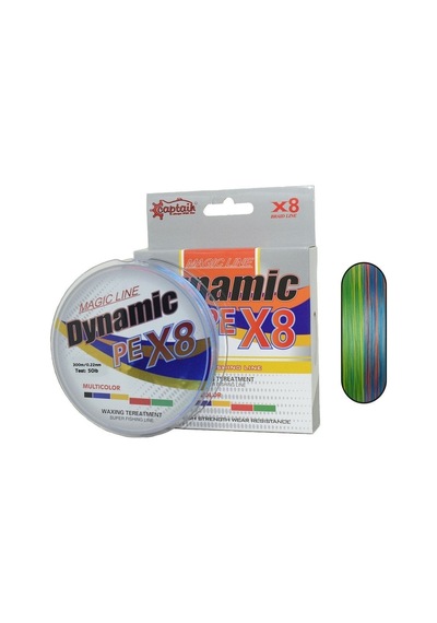 Captain Dynamic Pe 8 Örgü İpi Misina 300mt Multi Color 0 22 Mm