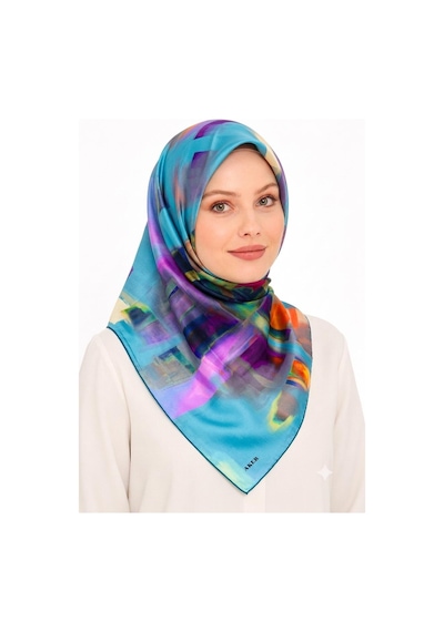 Aker Sura İpek Eşarp - 2026 İlkbahar-yaz -a9154701a Mavi
