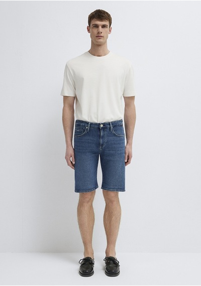 Mavi - Brian Premium Blue Puslu Koyu Mavi Jean Şort 04184a3304