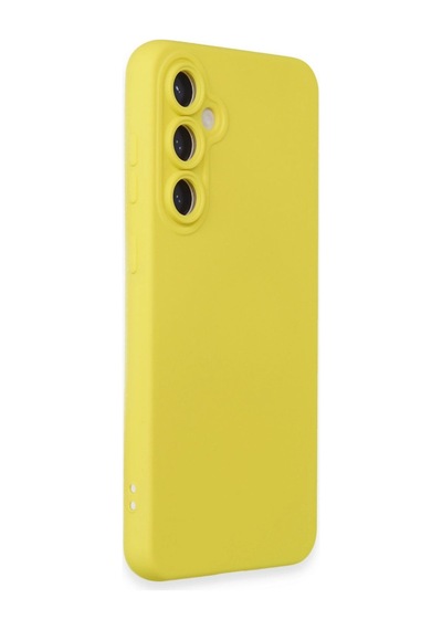 Samsung Uyumlu Galaxy S24 Kılıf Nano İçi Kadife Silikon Sarı