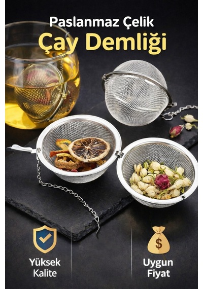 Metal Top Çay Süzgeci Paslanmaz İnce Gözenekli Çay Filtresi Paslanmaz Çelik Diğer