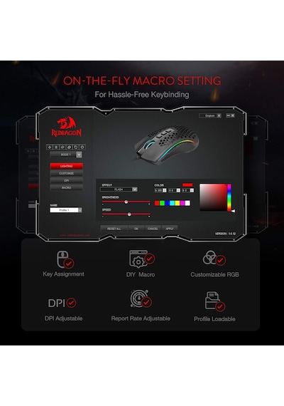 M808 Storm Ultralight Kablolu Oyun Faresi, 85g Hafif Petek Kabuk - 12.400'e Kadar Ayarlanabilir Dpı - Optik Sensör - 7 Programlanabilir Düğme - Pc Oyuncuları İçin - Beyaz