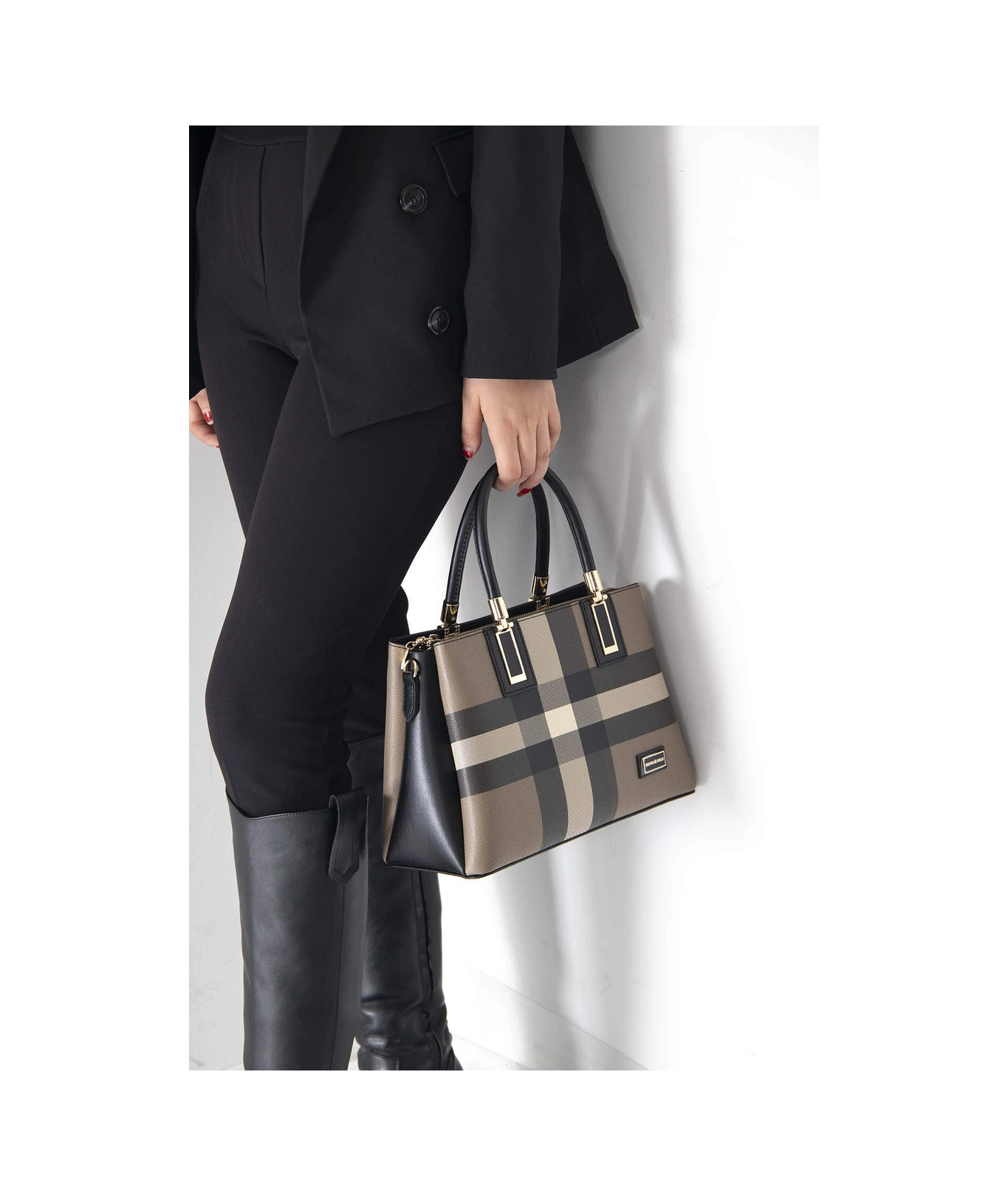 Silver Polo Kadın El Ve Çapraz Çanta 1000 Kahverengi - Siyah