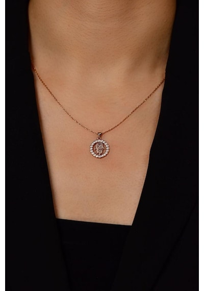 Roza Silver Zirkon Taşlı Rose Fatıma'nın Eli Gümüş Bereket Kolyesi