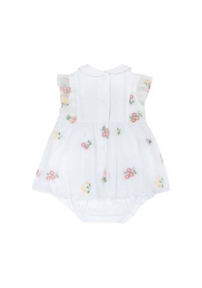 Chicco Kız Bebek Tulum Görünümlü Elbise 09101480000000 000033 Beyaz