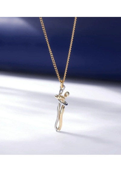 Stainless Steel Çelik Kolye Gold/gümüş Sarılan Çift 40 Cm+5 Cm Gold - Gümüş