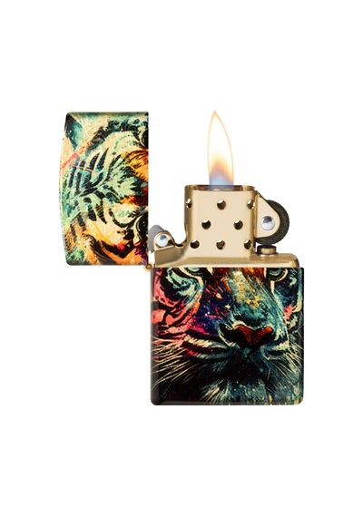 Zippo 48458 Colorful Tiger Design Çakmak