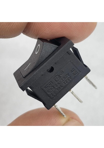 Ic-121 Mini Işıksız Anahtar On-off 3p Siyah