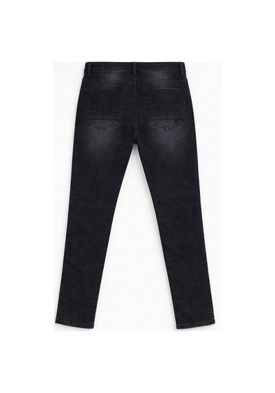 Erkek Antrasit Yırtık Detay Slim Jean Pantolon
