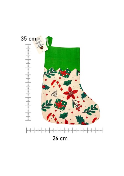 Dekoratif Yılbaşı Çorap 25 26 Cm Mix Model