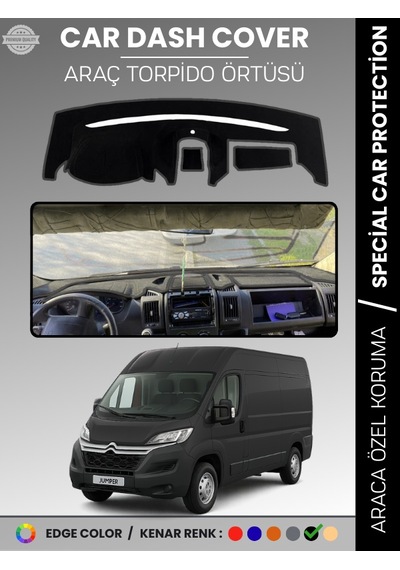 Cıtroen Jumper X290 Kasa 2014-2024 Torpido Örtüsü Ön Göğüs Koruma Araca Özel Çatlamayı Önler - 300 Stiloto