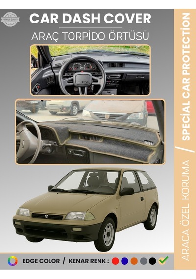 Suzukı Swift 1988-1994 Torpido Örtüsü Panel Torpido Koruma Tam Uyum Uv Koruma Hızlı Montaj - 823 Stiloto