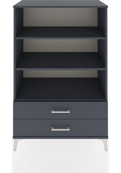Hyperion Dolap 3 Raflı 2 Çekmeceli 88x44x134 Antrasit-antrasit Antrasit