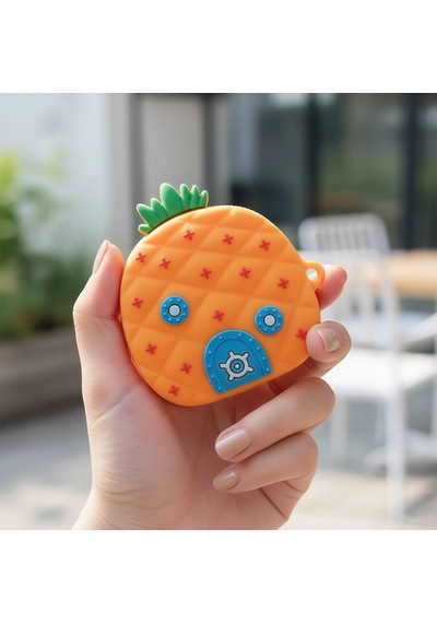 Caseonn Samsung Uyumlu Galaxy Buds 2 Kılıf Karakter Figürlü Ananas Ev
