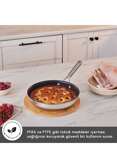 Karaca Plasma Steel 316+ 3Ply Yanmaz Yapışmaz Çelik Tava 30 cm