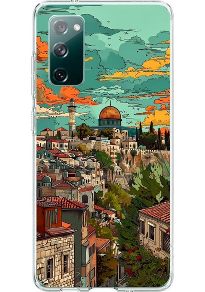 Samsung Galaxy S20 Fe Uyumlu Özgür Filistin Ve Kubbetüs Sahra Baskılı Silikon Kılıf Renkli