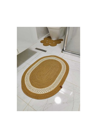 Jüt Desenli Kapı Önü Paspas Banyo Paspası Balkon Paspası Hediyelik Ev Eşyası Hasır Krem Hasır Krem