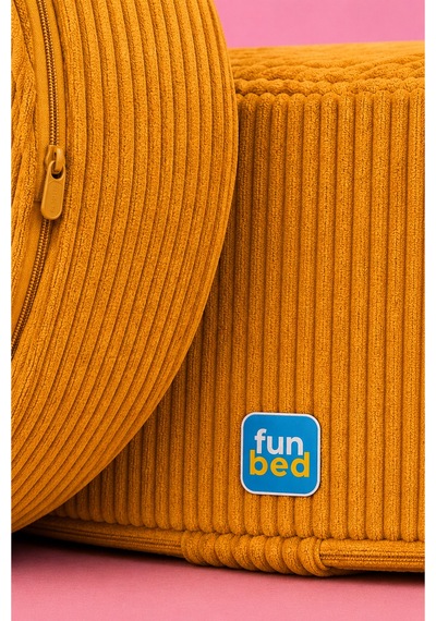 Funbed Çok Amaçlı Aktivite Koltuğu Puf Koltuk Berjer Hardal - 889769126 Hardal