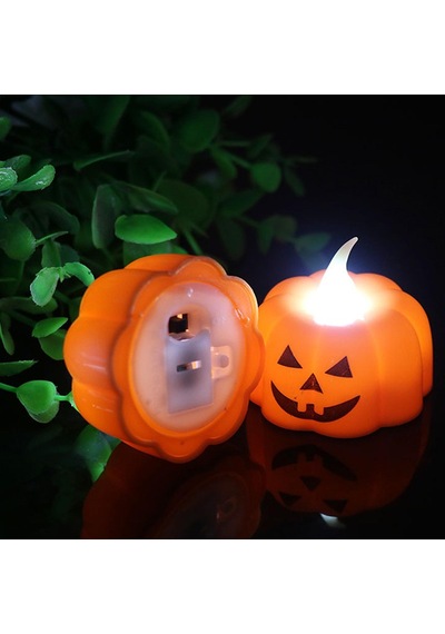 Halloween Bal Kabağı Led Mum, 5cm X 3 Adet