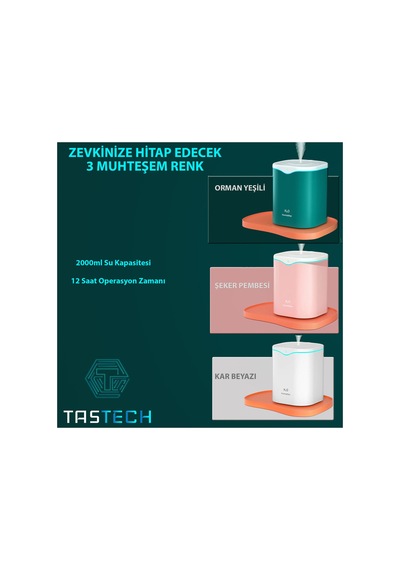 2 Litre Oda Hava Nemlendirici Humudifier Aroma Therapy Koku Buhar Makinesi