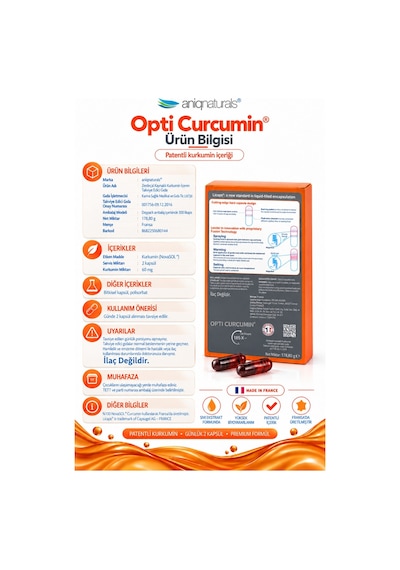Aniqnaturals Opti Curcumin 300 Licaps- atçı Firmadan