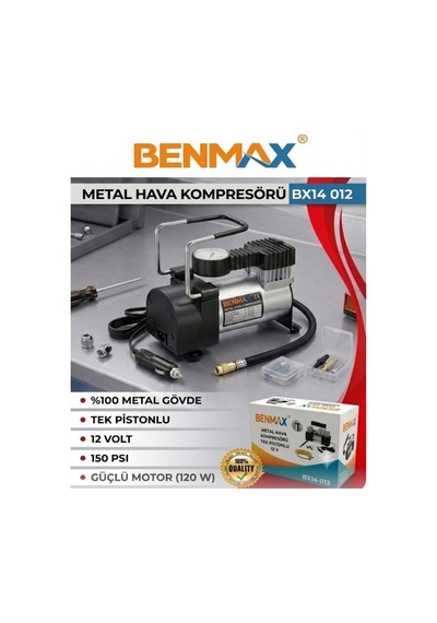 Profesyonel Hava Şişirme Kompresörü Lastik Hava Şişirme Pompası 12 Volt