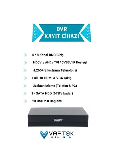 8 Kameralı 2mp Gece Renkli Güvenlik Kamerası Seti, 500 Gb Hdd, Fullhd İç Dış Mekan Uyumlu 27625506