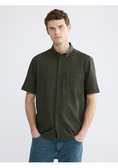 Lcwaıkıkı Classic Haki Regular Fit Erkek Gömlek