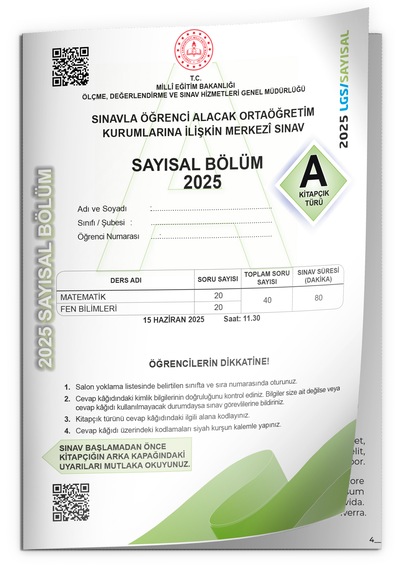 2025 Lgs Meb Birebir Tıpkı Basım Çıkmış Soru Say-söz Kitapçıkları