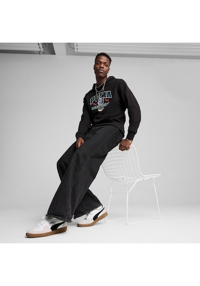 Puma Sports Legacy Graphıc Erkek Kapüşonlu Sweatshırt 629629 01 Siyah