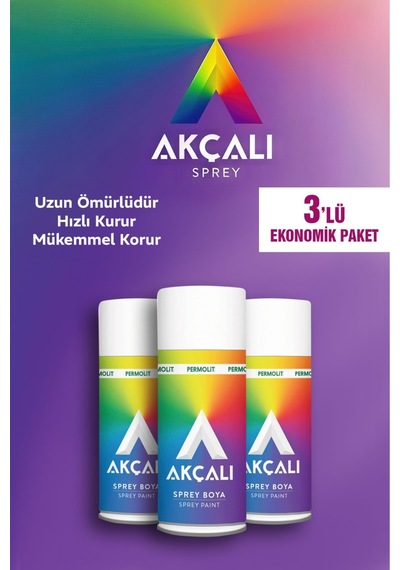 400 Ml Beyaz Sprey Boya 301 3'lü Paket Beyaz