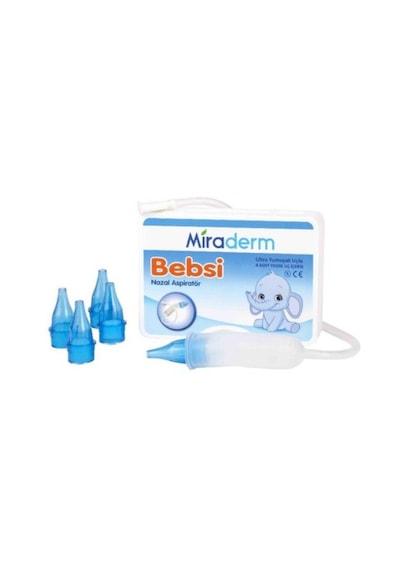 Miraderm Bebsi Nazal Aspiratör ve Yedek Uç 4'lü Mavi