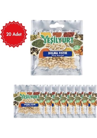 Yeşilyurt Dolmalık Fıstık 14 G X 20 Adet Doğal Ve Katkısız Pilav, Dolma Ve Tatlılar Için