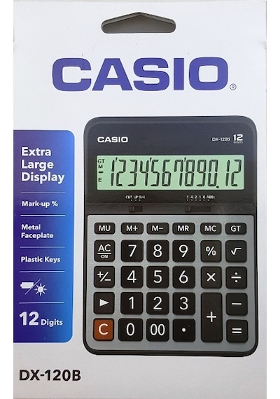 Casio Dx-120B Masaüstü 12 Haneli Hesap Makinesi