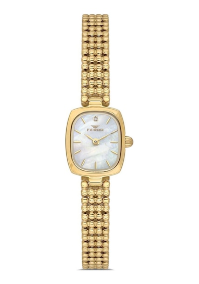 Ferro Fl43201a-b Quartz Çelik Sarı Gri Kadran 23 Mm Kadın Kol Saati