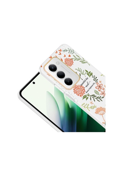 Redmi 15 Kılıf Kamera Korumalı Desenli Zore Klip Kapak - Beautiful -