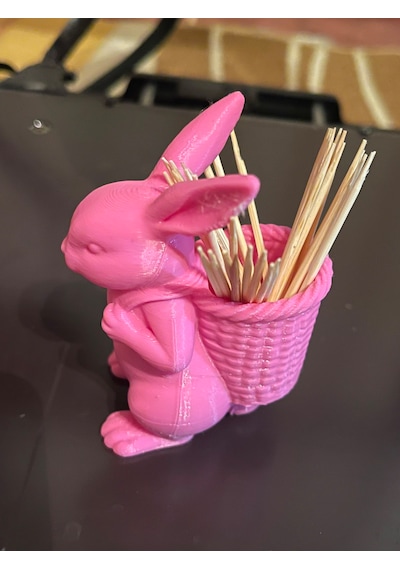 Tavşan Figürlü Kürdanlık Pembe