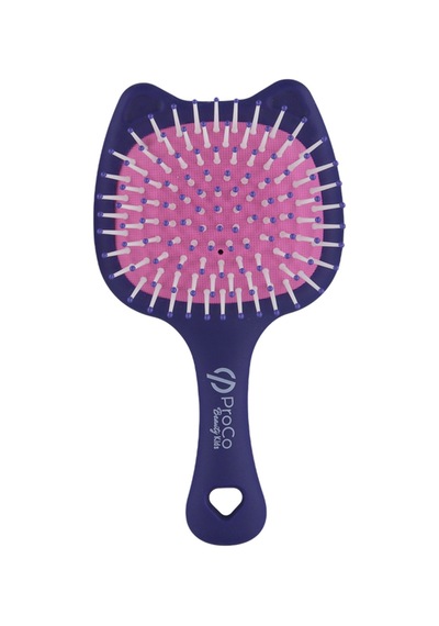 Beauty Kids Kitty Puf Açma Tarama Saç Fırçası Mor