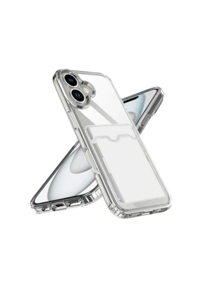 Apple Uyumlu iPhone 17 Kılıf Kartlıklı Kamera Çıkıntılı Şeffaf Darbe Korumalı A Kalite Kapak