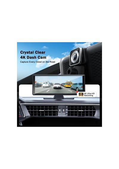 9003d, 10.26 İnç Kablosuz Carplay & Android Auto Ekran, 4k Dvr Ön Yol Kayıt - 1080p Arka Park Kamera Diğer