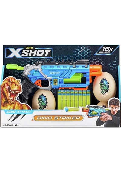 4860 X Shot Sünger Atan Dino Attack Striker Silah -sunman