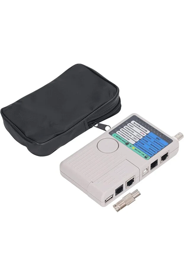 Rj45+usb+rj11+bnc Profesyonel Çantalı Telefon Koaksiyel Usb 4'ü 1 Arada Uzaktan Kablo Test Cihazı Hızlı Tepki Ayrılabilir Network