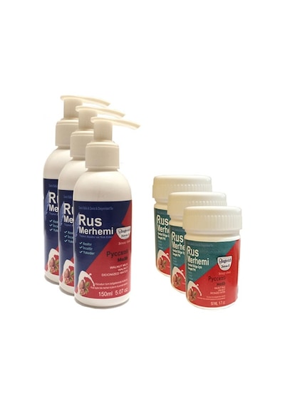 Hintohu Tüy Dökücü Azaltıcı Rus Merhemi 150 Ml 3 Adet + Genital Bölge Merhemi 50 Ml 3 Adet
