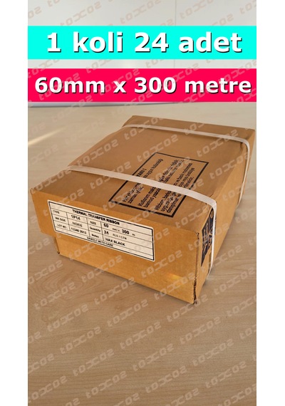 Opsys Wax Ribon Siyah Renk 60mm X 300m İçe Sarım In 24 Adet 1 Koli 24
