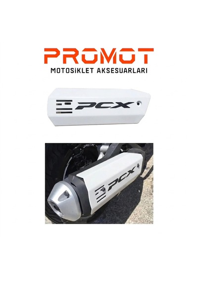 Aegıs Motosiklet Yedek Parçası - Pcx Uyumlu Egzoz Koruma Beyaz 2021-2026