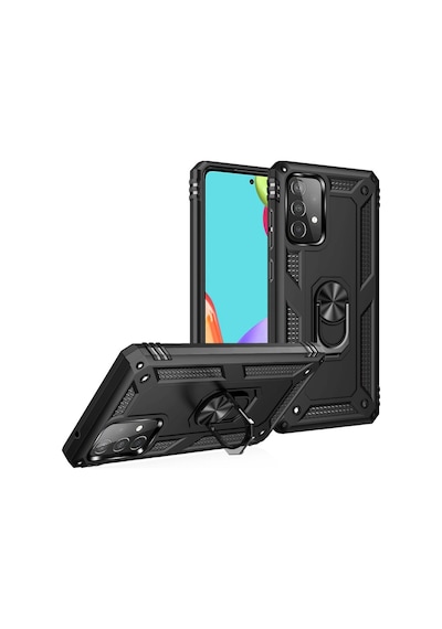 Samsung Uyumlu Galaxy A33 5g Kılıf Sofya Yüzüklü Silikon Kapak Siyah\